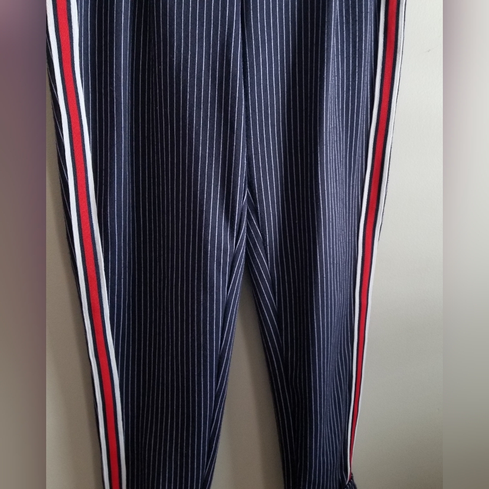 Ardene Navy Blue Pin Striped Pants Size Small - Picture 14 of 16